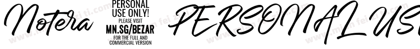 Notera 2 PERSONAL USE ONLY字体转换